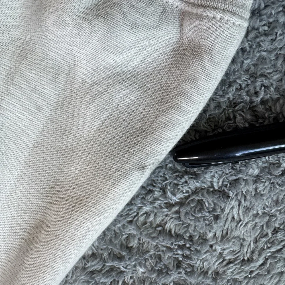 Nike Sportswear Club Fleece Hoodie Small Cream Beige Embroidered Logo